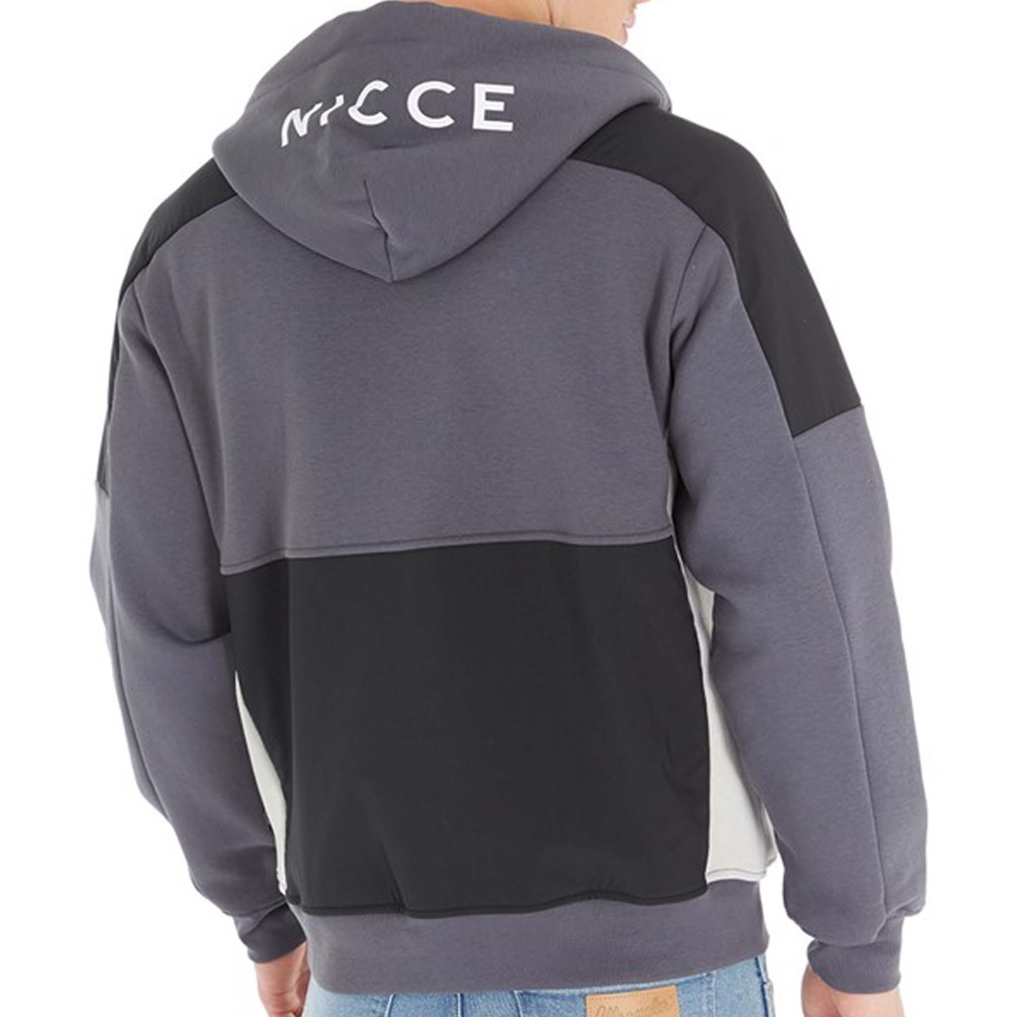 Nicce District Mens Black/Grey Track Jacket