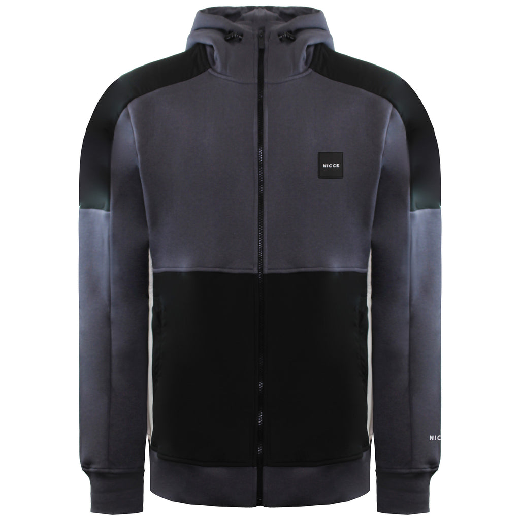 Nicce District Mens Black/Grey Track Jacket