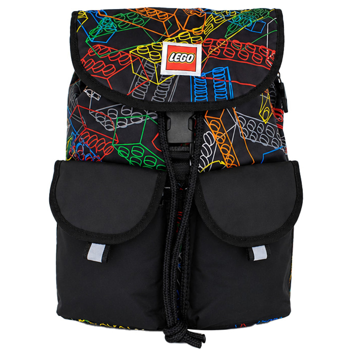 Lego 7L Outlined Bricks Tribini Happy Kids Black Backpack