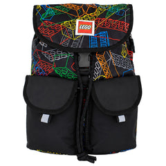 Lego 7L Outlined Bricks Tribini Happy Kids Black Backpack