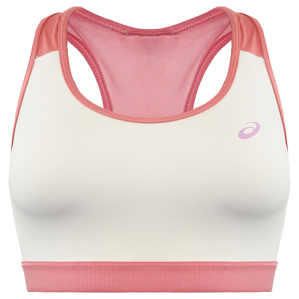 Asics Colour Block III Womens White/Pink Sports Bra