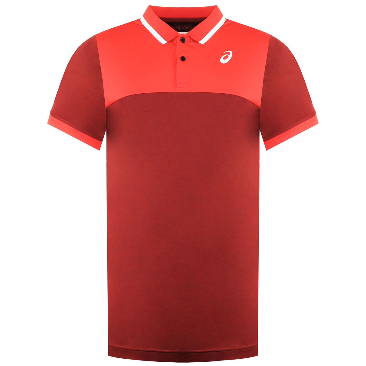 Asics Court Mens Red Tennis Polo Shirt