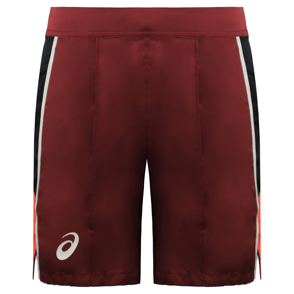 Asics Match 7inch Mens Burgundy Tennis Shorts