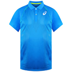 Asics Match Actibreeze Mens Blue Tennis Polo Shirt