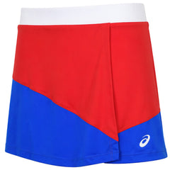 Asics Club Womens Red/Blue Tennis Skort
