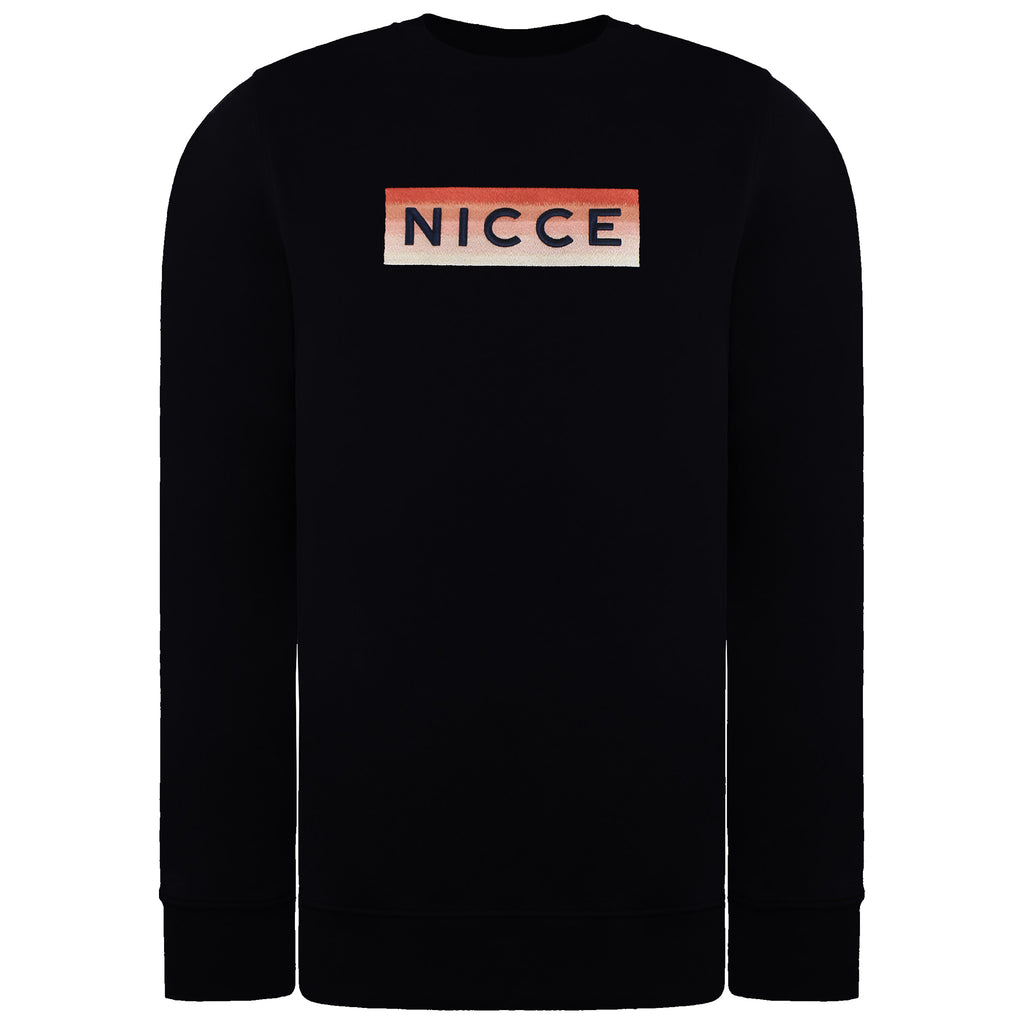 Nicce Logo Mens Navy Sweater