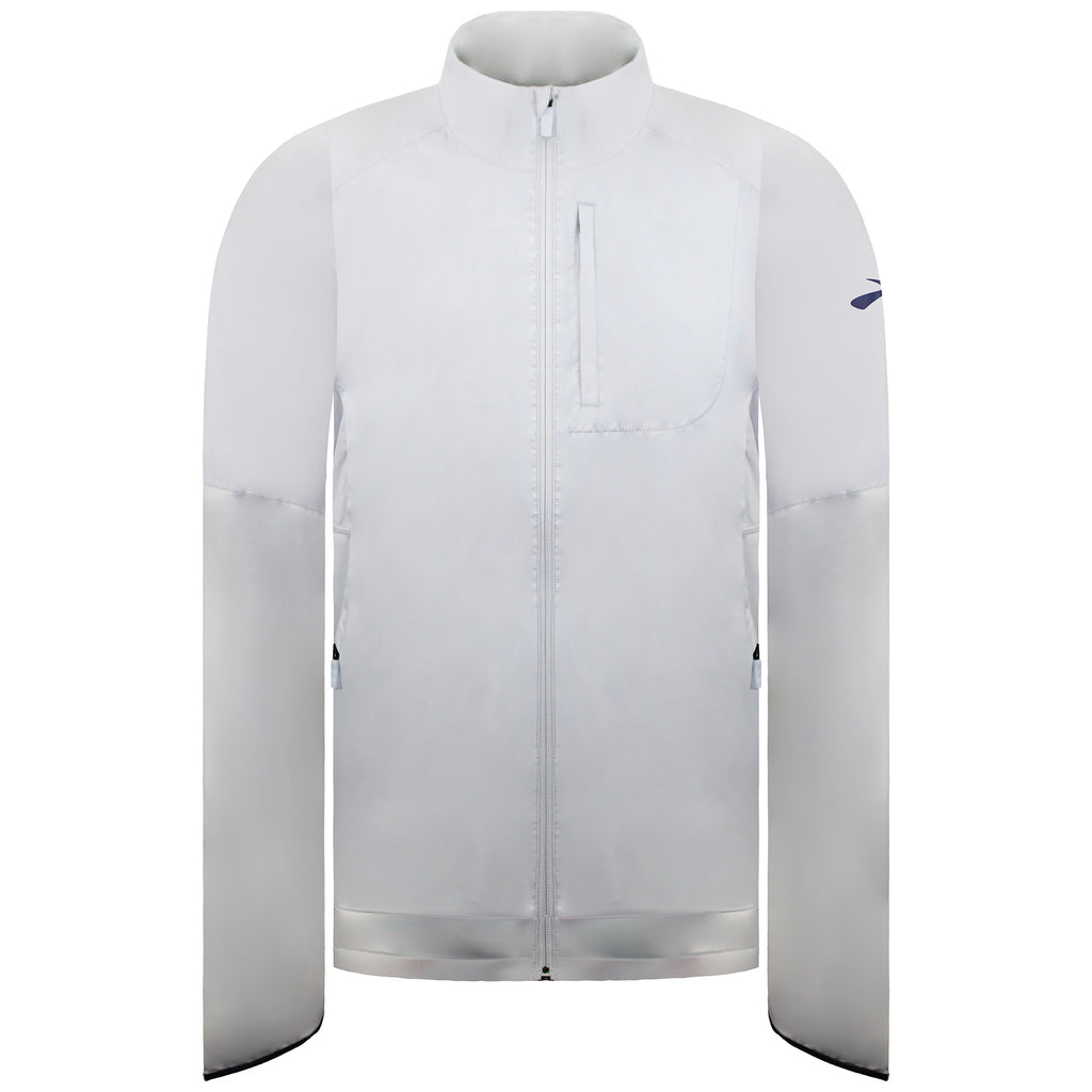 Brooks Fushion Mens White Hybrid Running Jacket