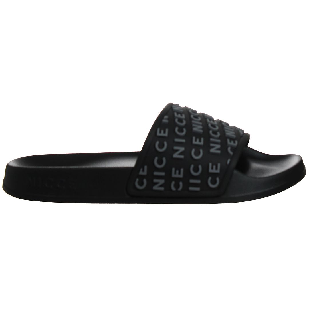 Nicce Nativo Mens Black Sliders