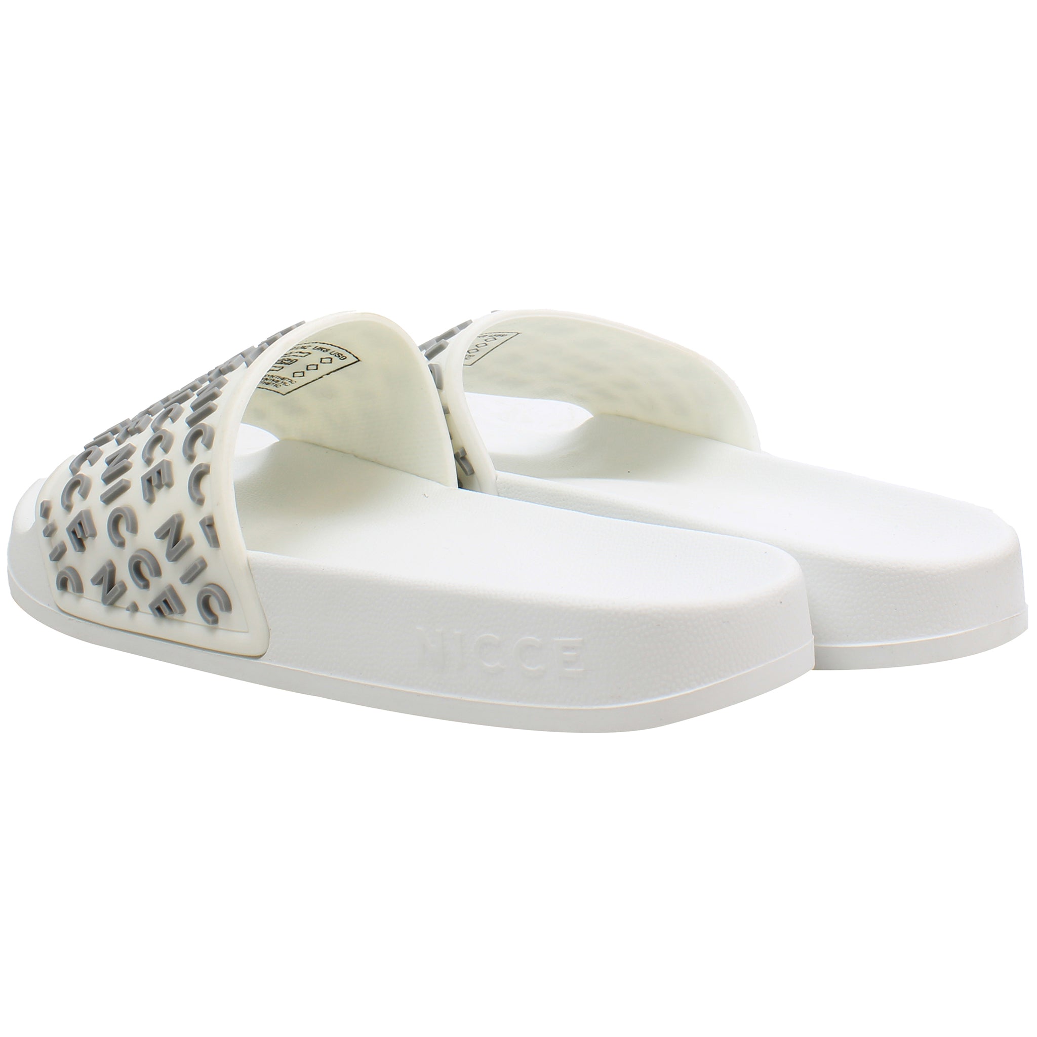 Nicce Nativo Mens White Sliders