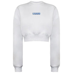 Nicce Anta Womens White Cropped Sweater