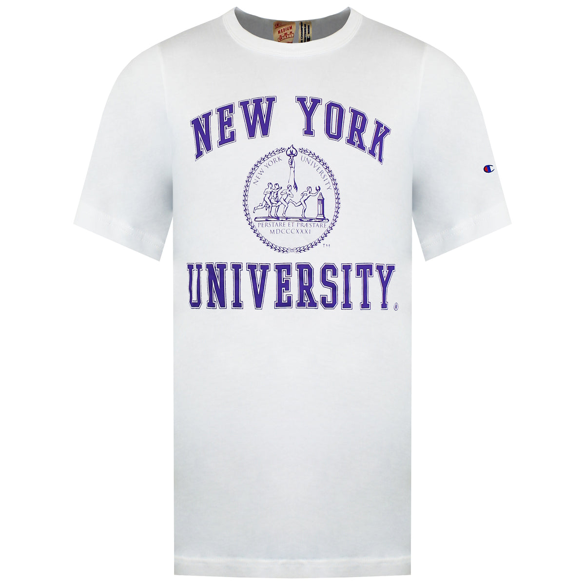 Champion New York University Mens White T-Shirt