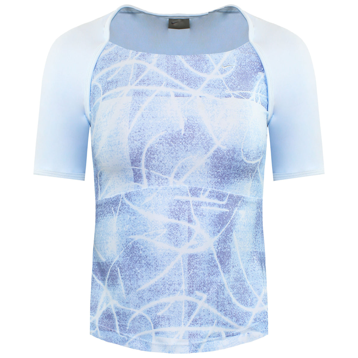 Nike Logo Womens Blue Cropped Top