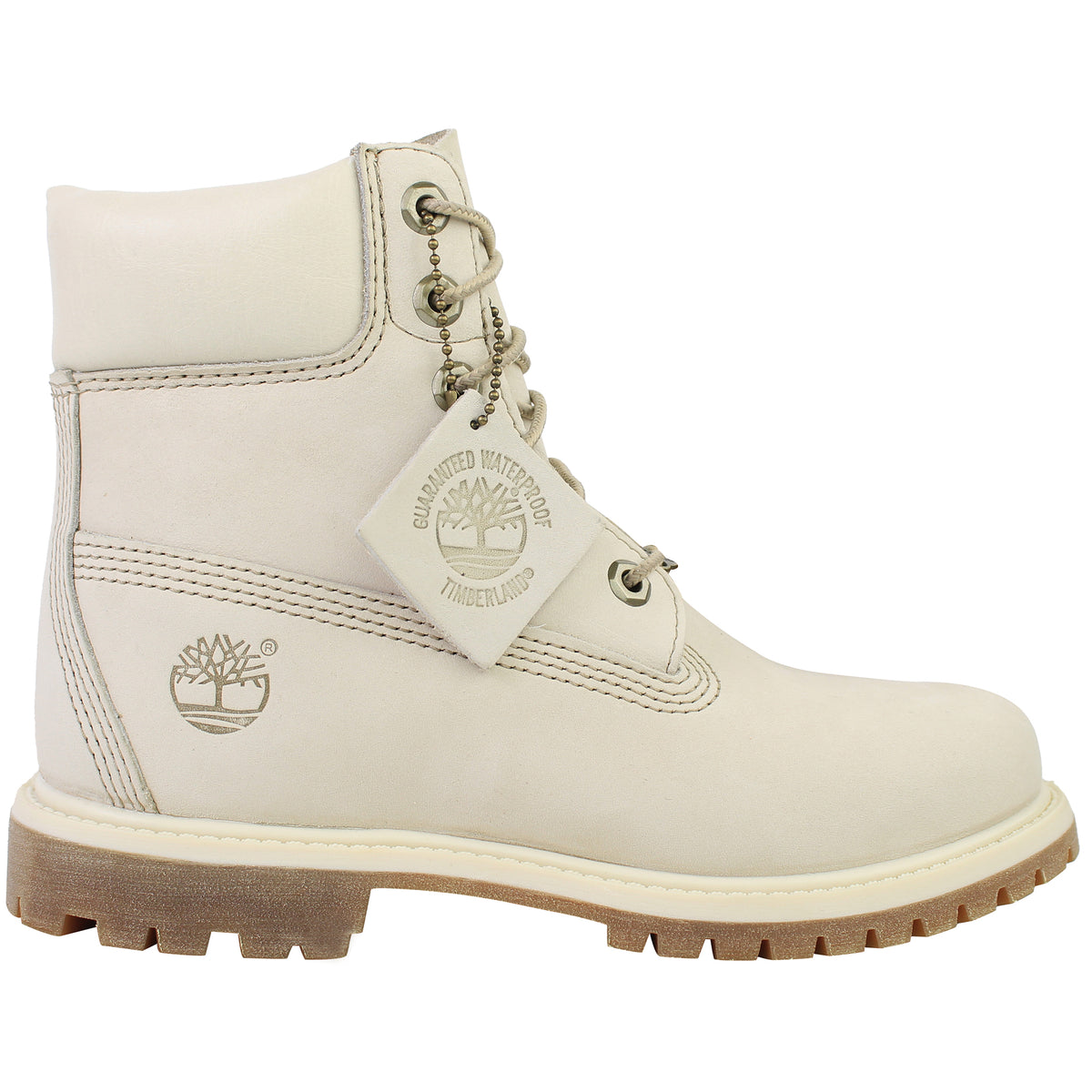 Timberland 6inch Premium Womens Off White Boots