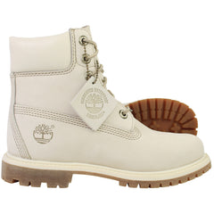 Timberland 6inch Premium Womens Off White Boots