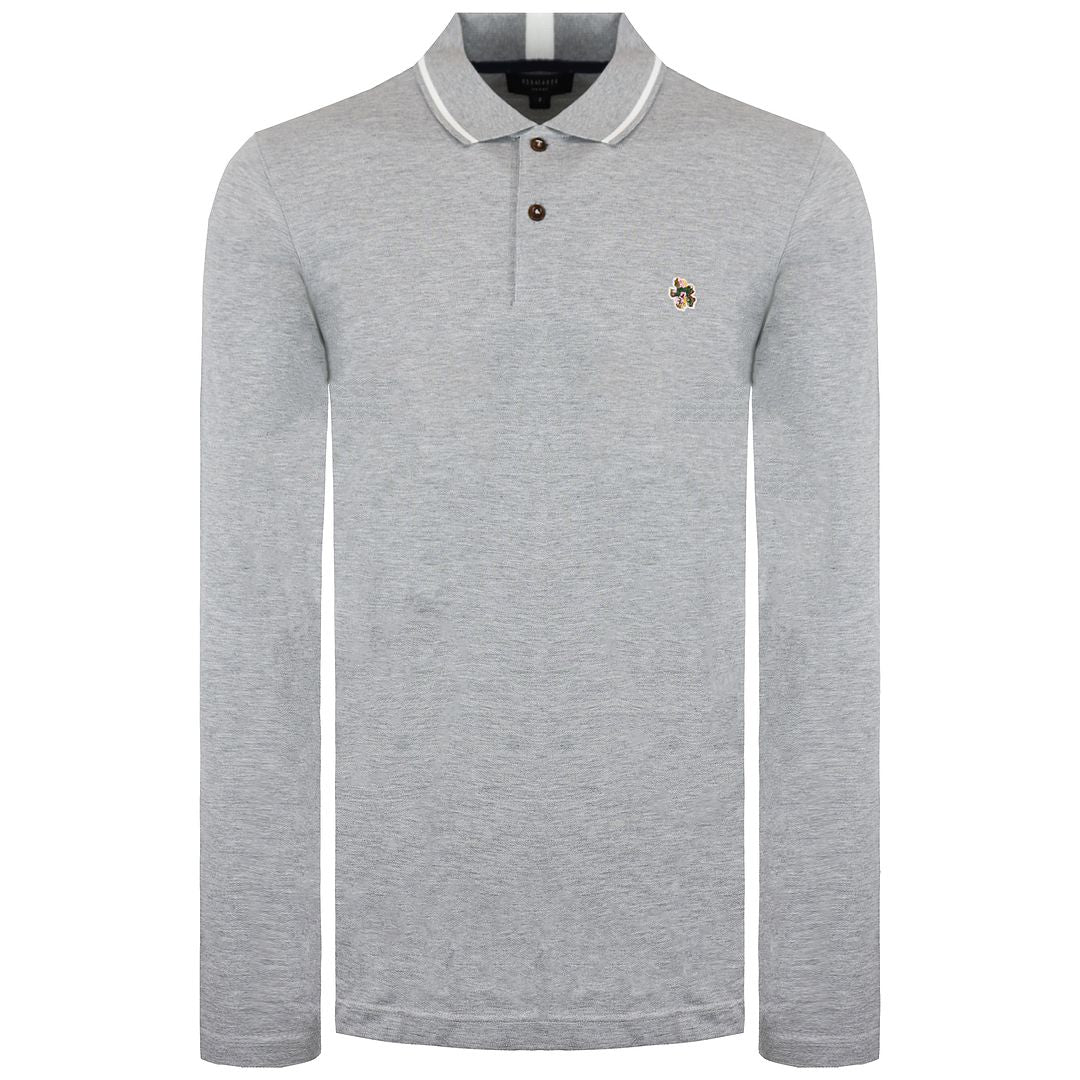 Ted Baker Fulhumm Mens Light Grey Polo Shirt