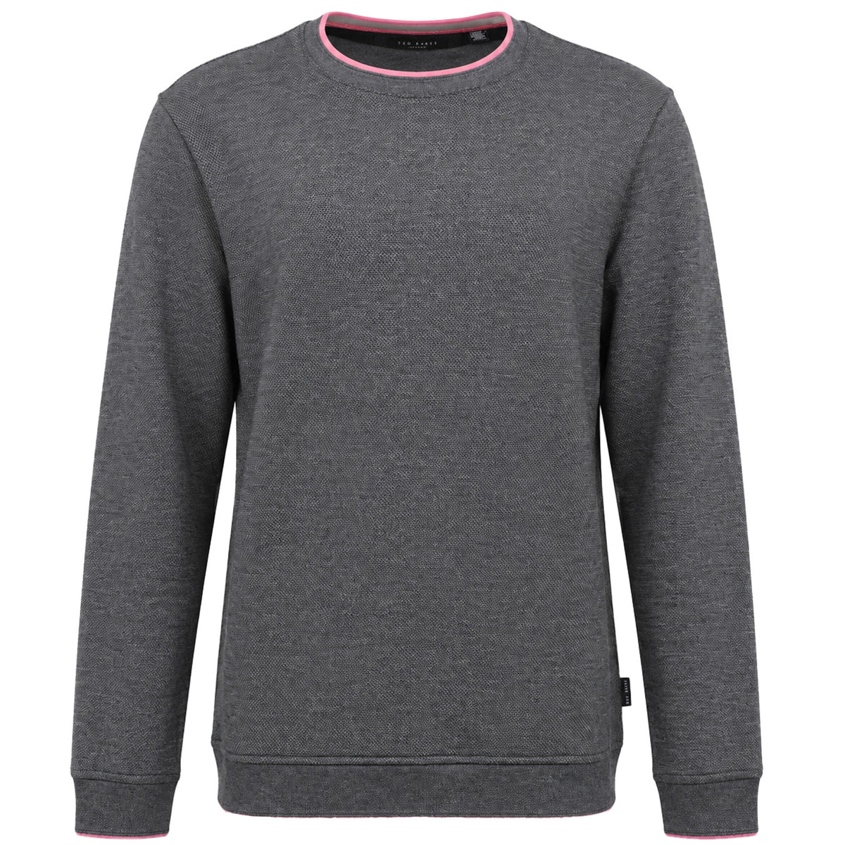 Ted Baker Textured Front Mens Grey Sweater
