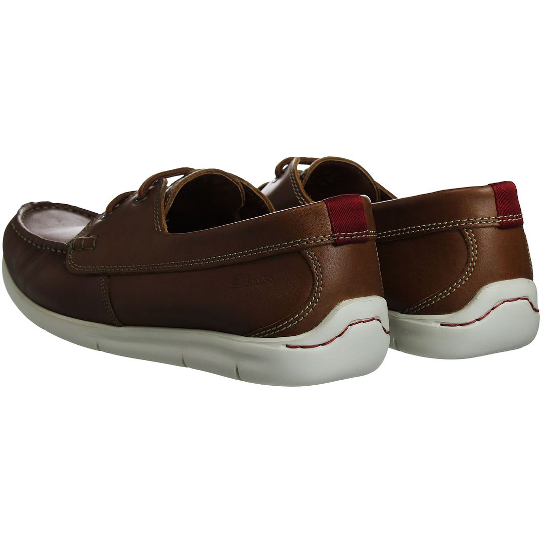 Clarks Karlock Step Mens Brown Boat Shoes