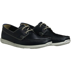 Clarks Karlock Step Mens Navy Boat Shoes