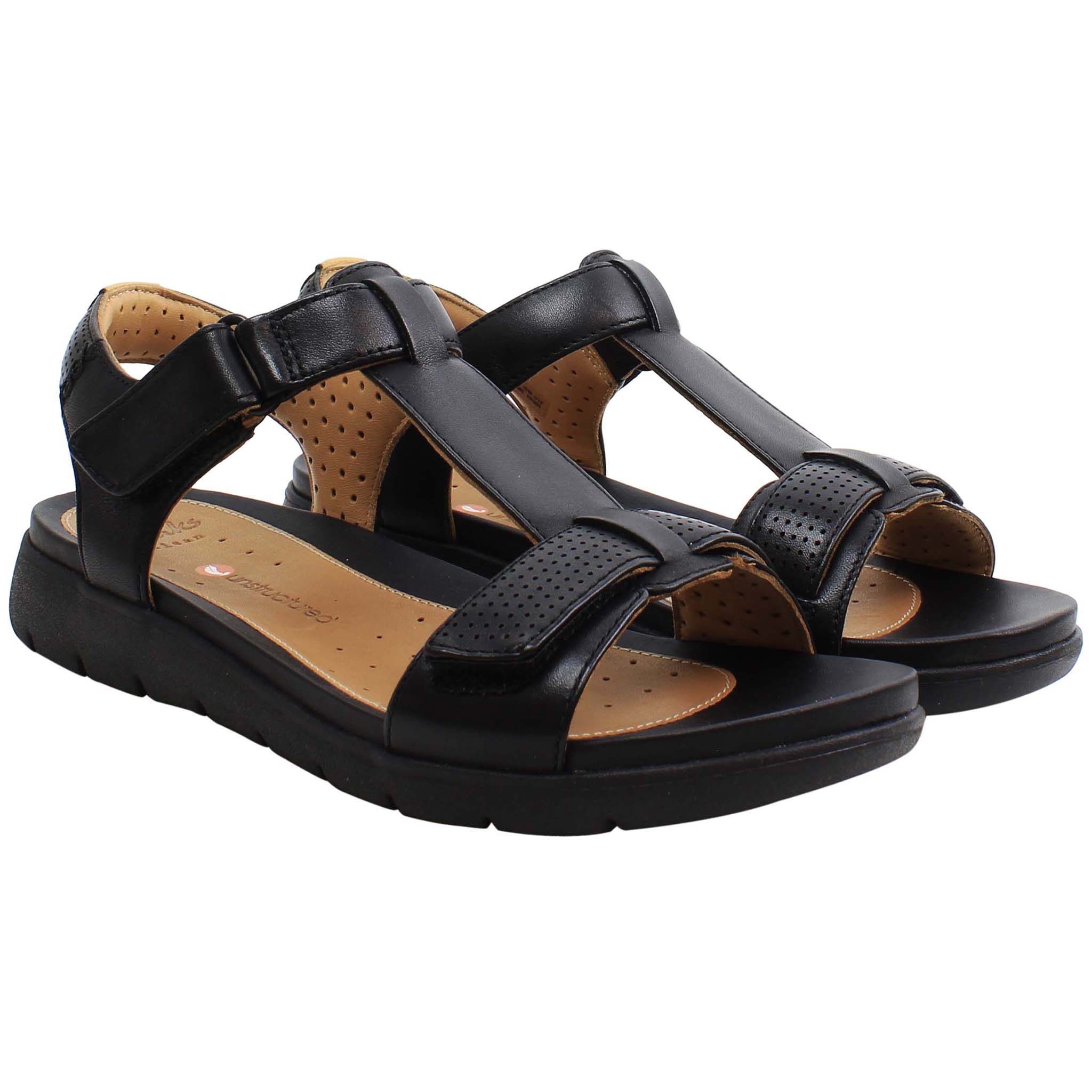 Clarks Un Haywood Womens Black Sandals