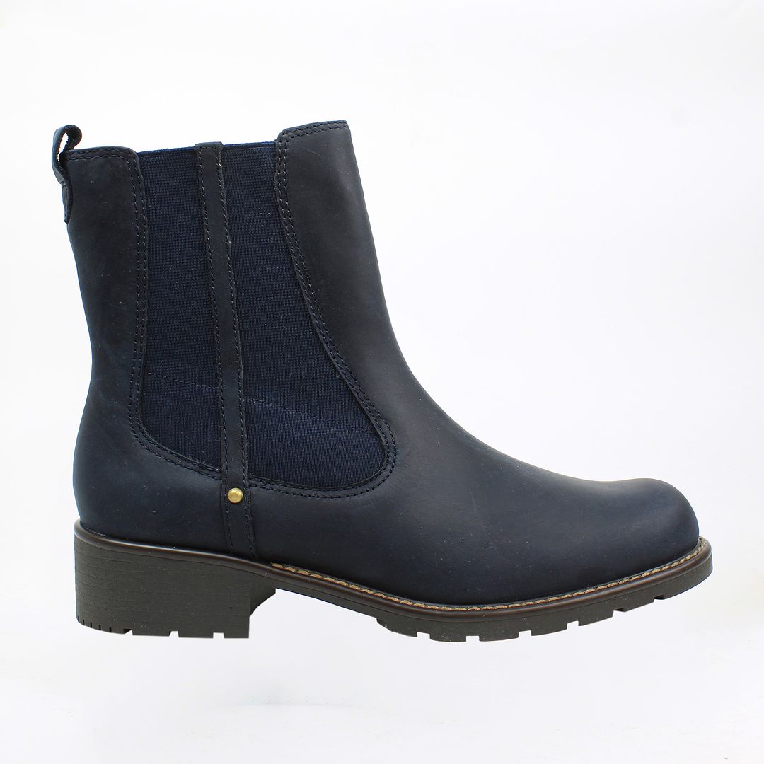 Clarks Orinoco Club Womens Navy Blue Boots No Box