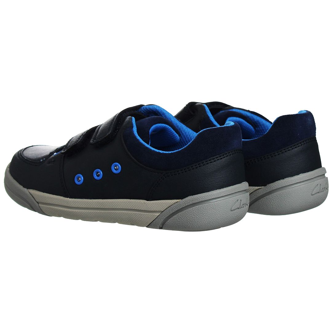 Clarks Tolby Buzz Kids Navy Trainers