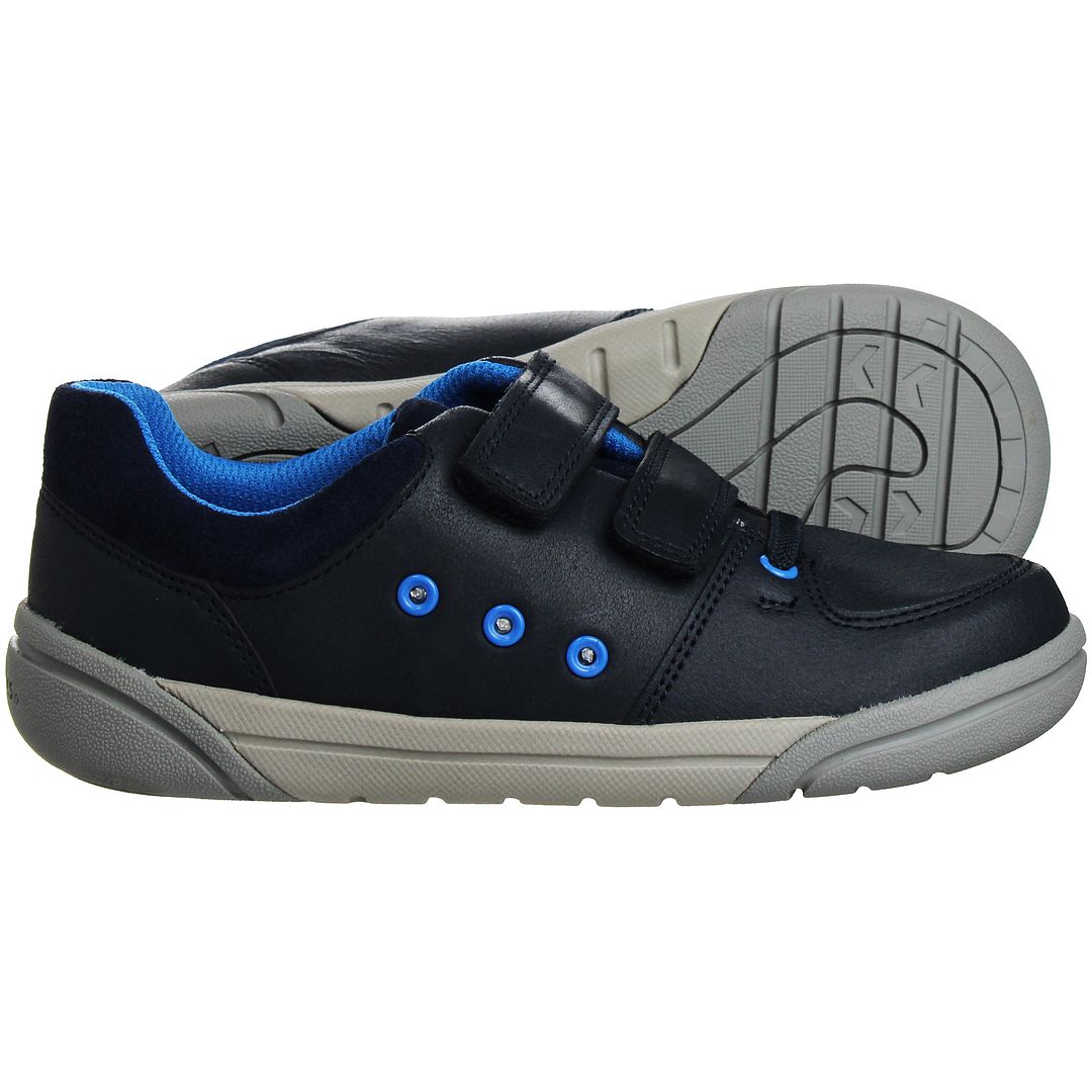 Clarks Tolby Buzz Kids Navy Trainers