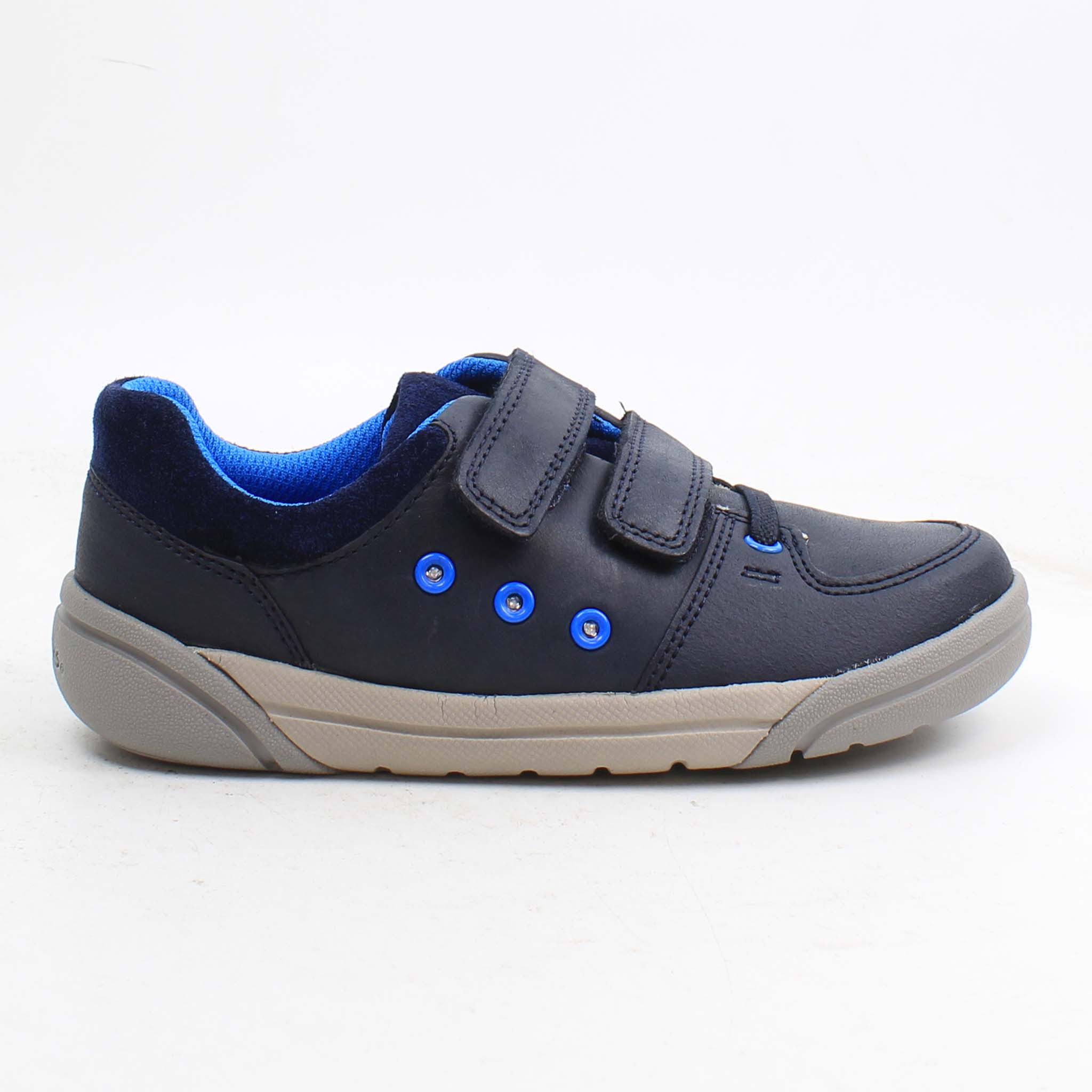 Clarks Tolby Buzz Kids Navy Trainers NO BOX