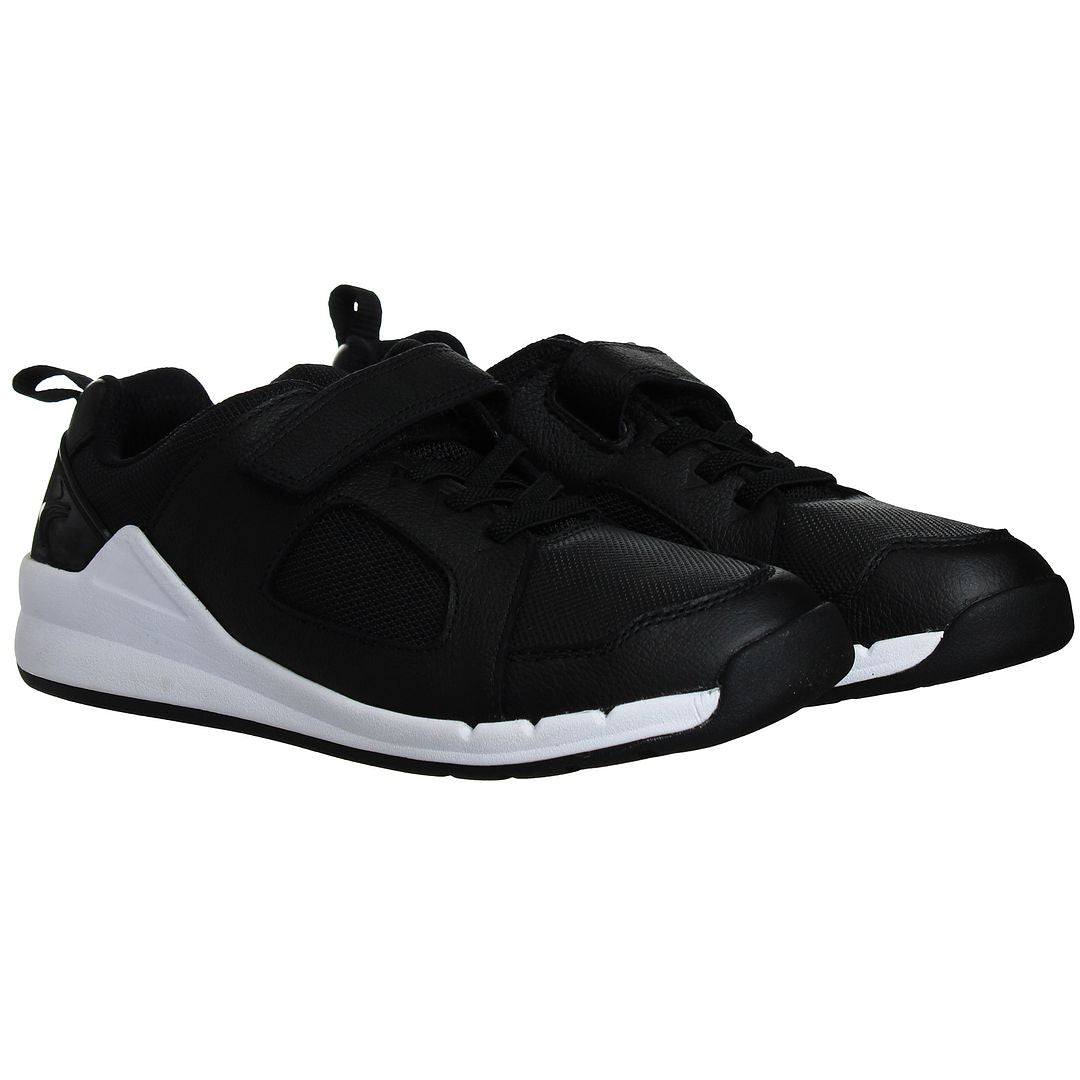 Clarks Orbit Ride Kids Black Trainers