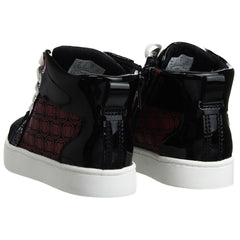 Clarks City Hero Hi Kids Black Trainers