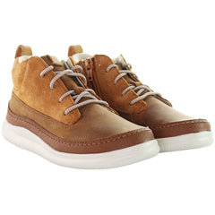 Clarks Crest Air Mid Kids Brown Boots