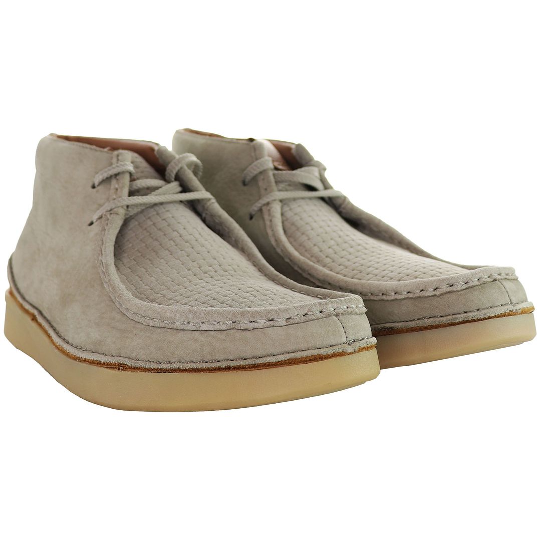 Clarks Oakland Mid Mens Beige Boots