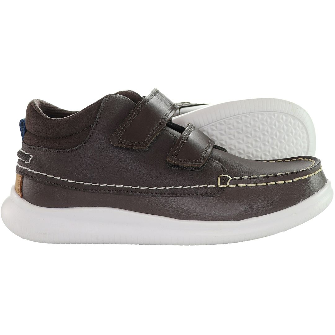 Clarks Crest Tuktu Kids Brown Shoes