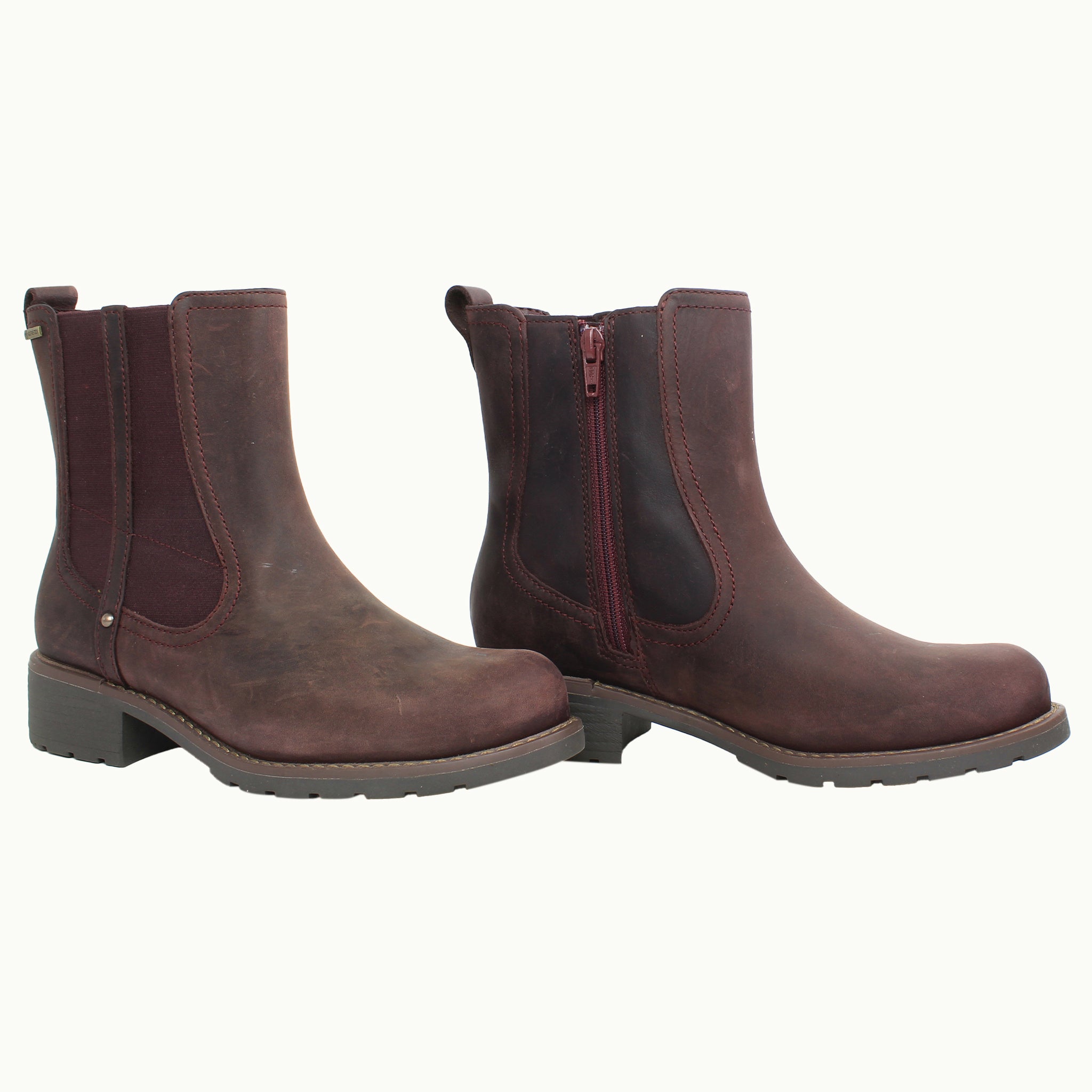 Clarks Orinoco On GTX Womens Burgundy Boots NO BOX