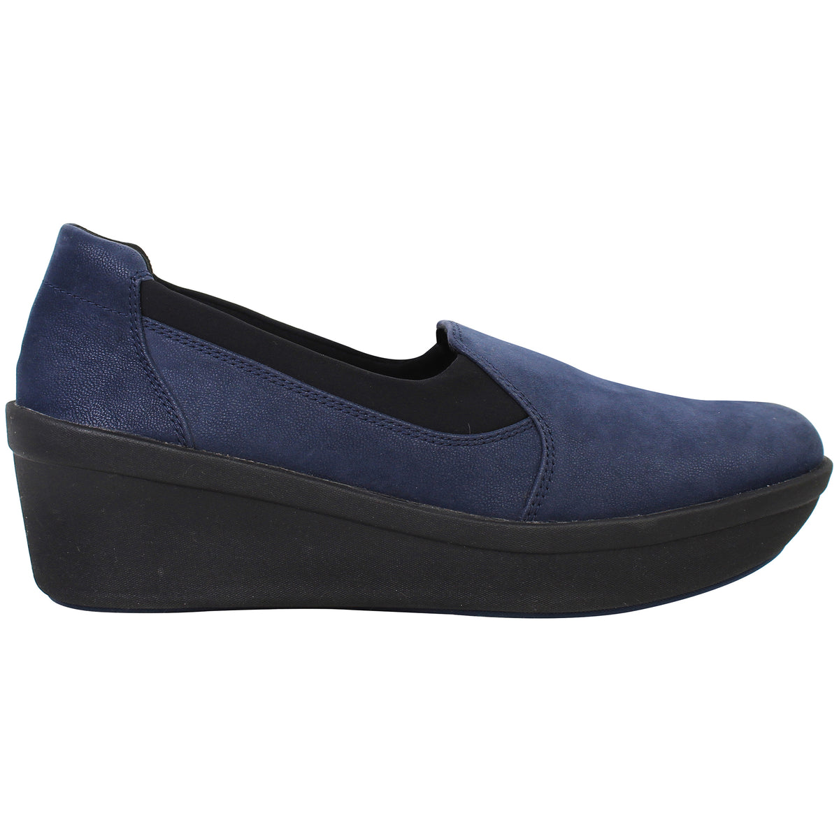 Clarks Step Rose Moon Womens Navy Wedges