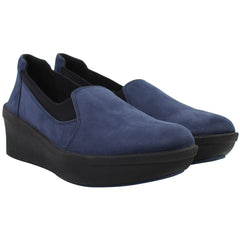 Clarks Step Rose Moon Womens Navy Wedges