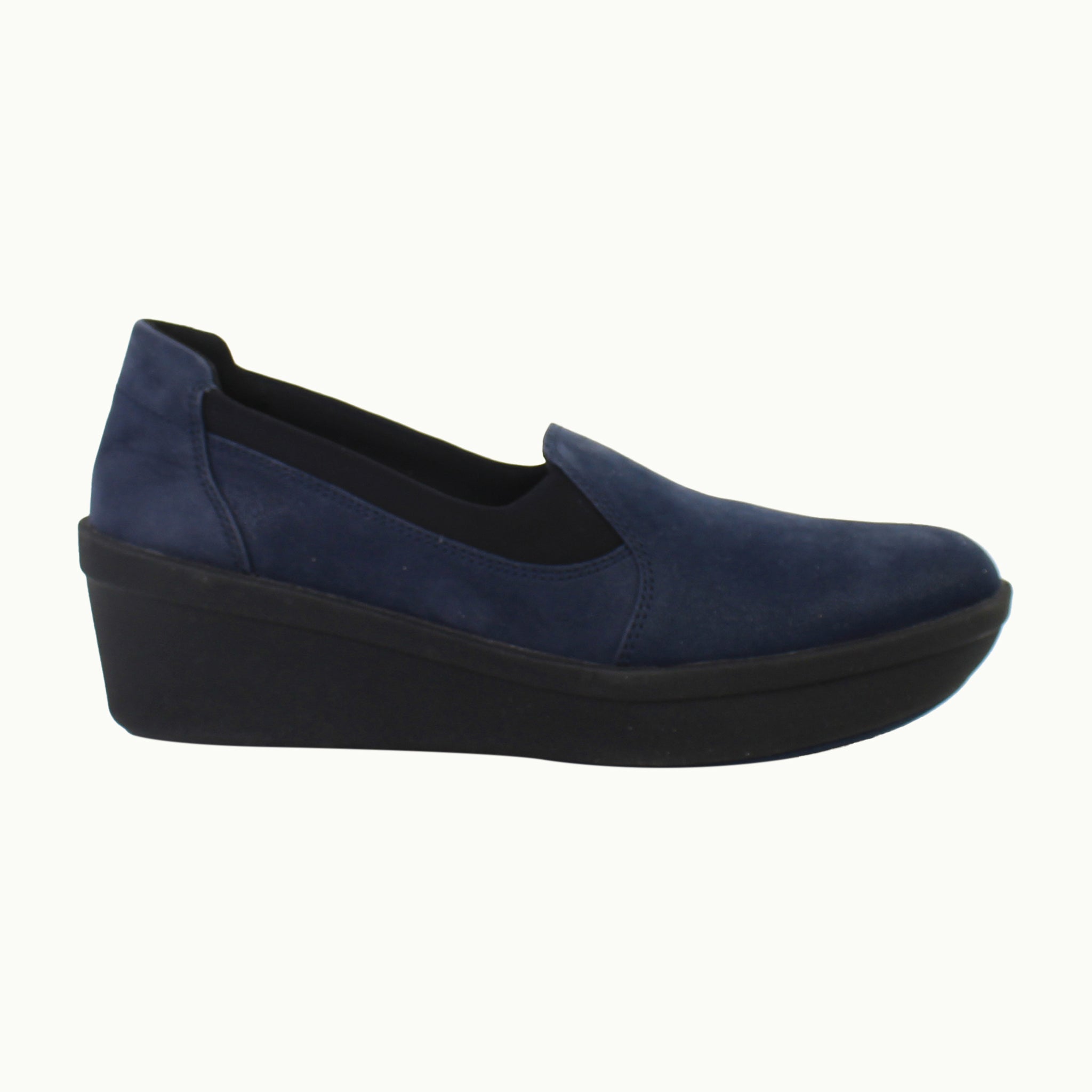 Clarks Step Rose Moon Womens Navy Wedges NO BOX