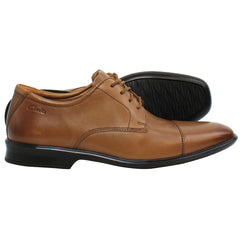 Clarks Bensley Cap Mens Dark Tan Oxford Shoes