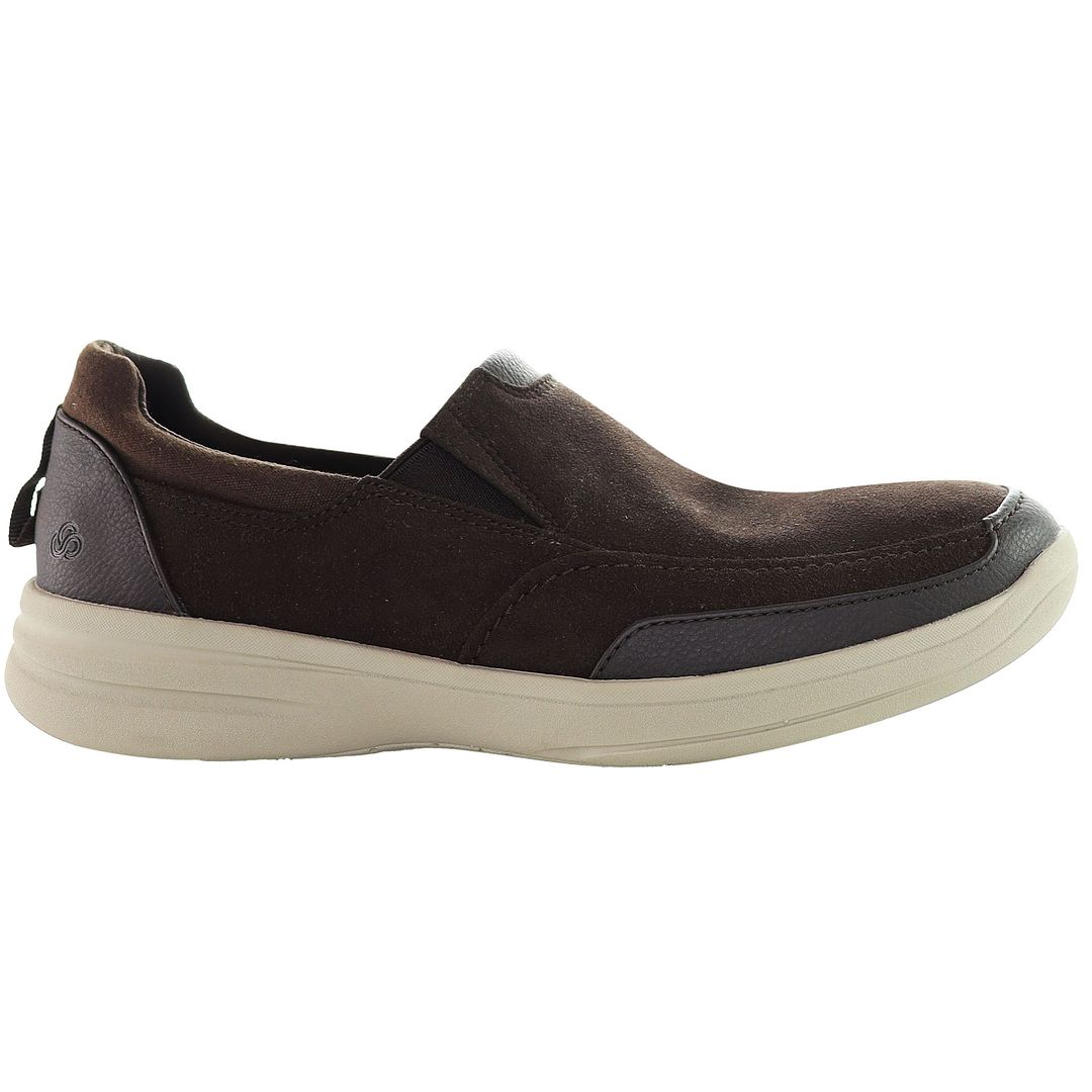 Clarks Step Stroll Edge Mens Dark Brown Shoes