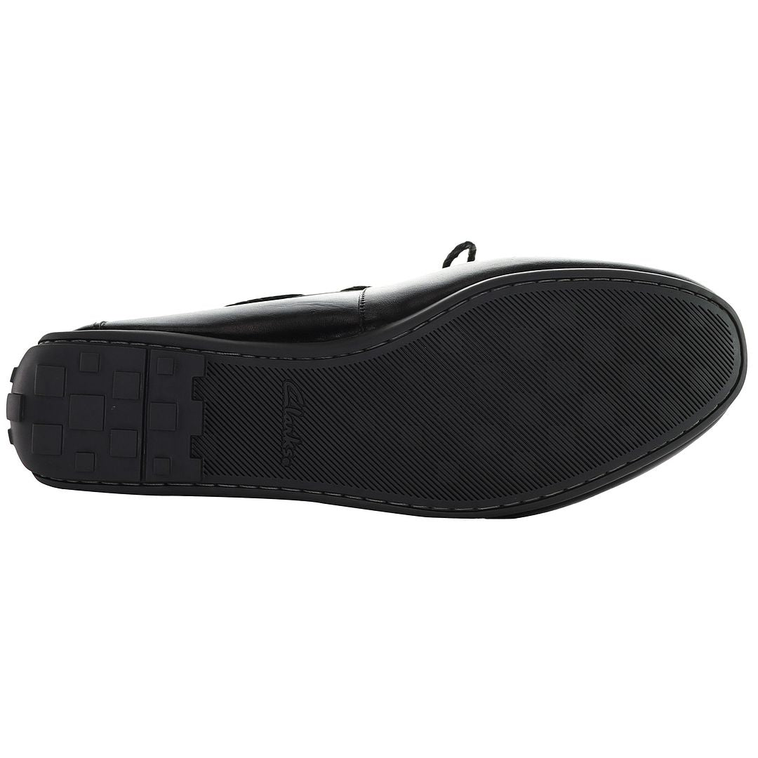 Clarks Reazor Mens Black Boat Shoes