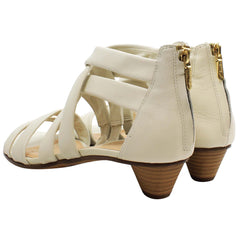 Clarks Mena Silk Womens White Sandal Heels