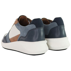 Clarks Un Rio Run Womens White/Blue Trainers