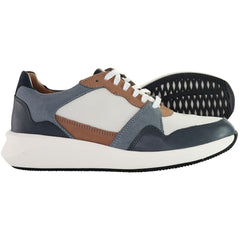 Clarks Un Rio Run Womens White/Blue Trainers