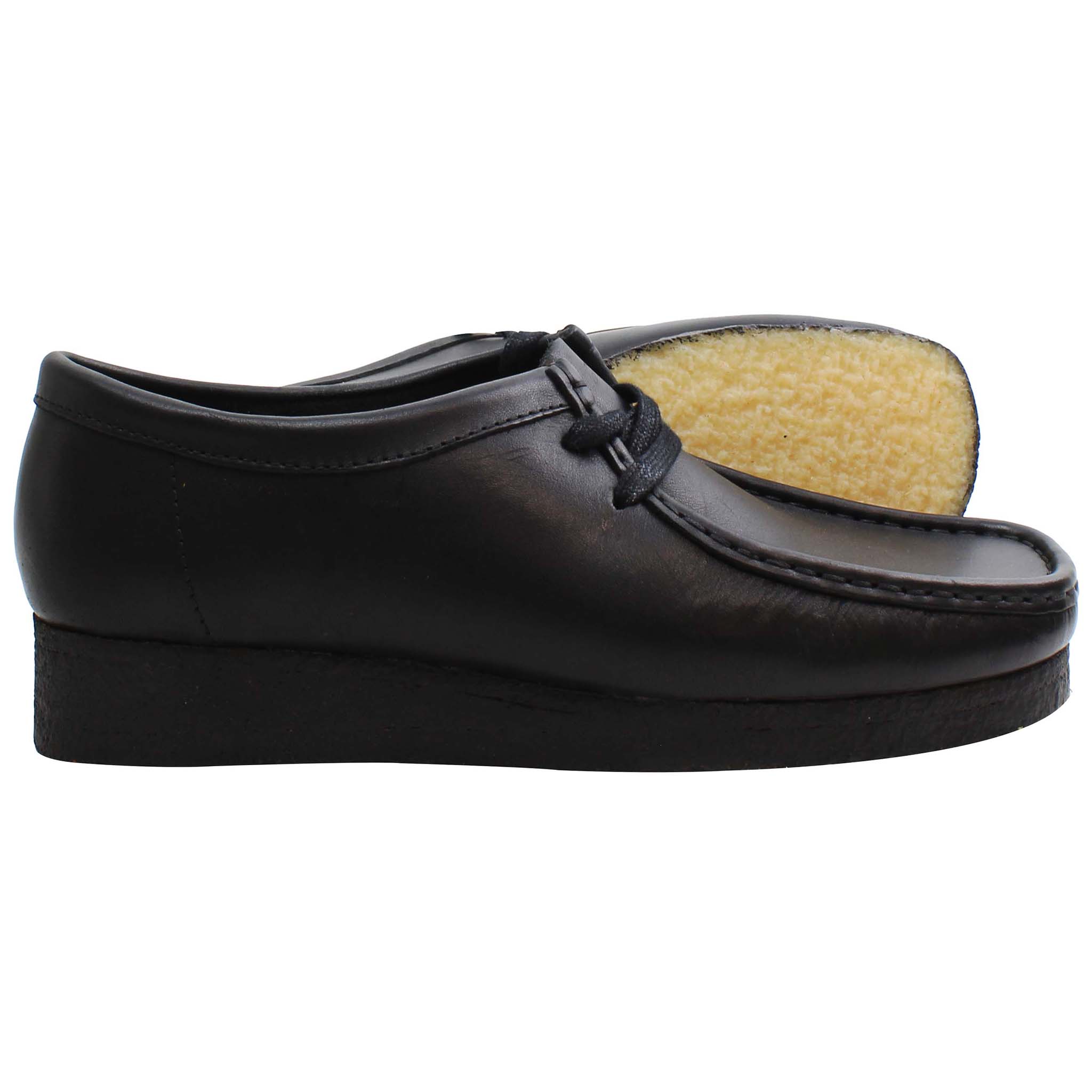 Clarks Wallabee Womens Black Boots