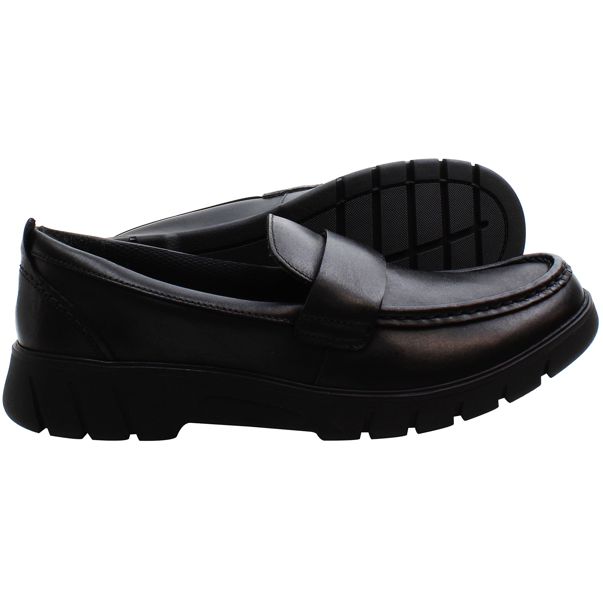 Clarks Branch Kids Black Shoes