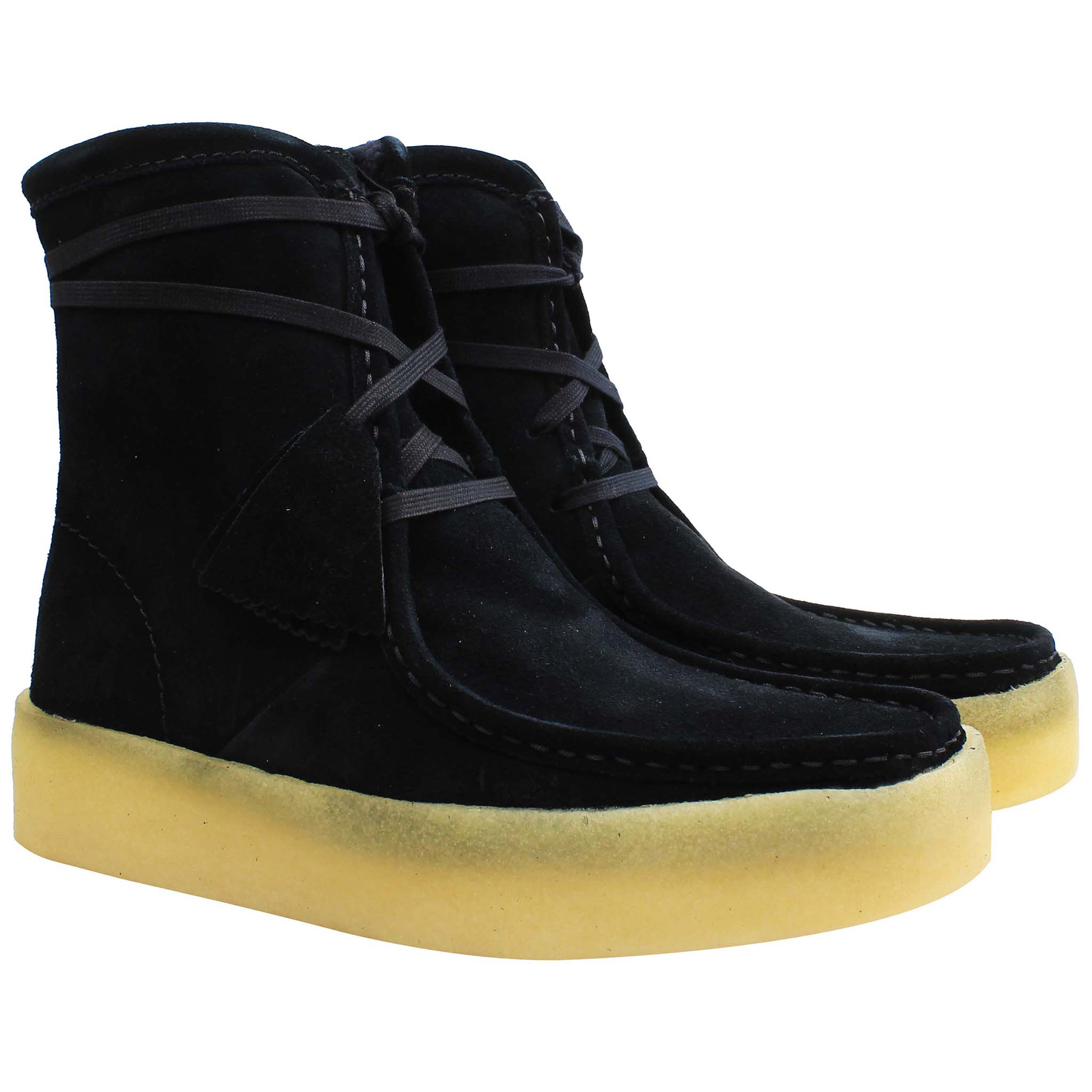 Clarks Wallabee Cup Womens Black Hi Boots