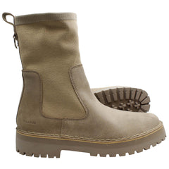 Clarks Rock Knit Womens Sand Boots