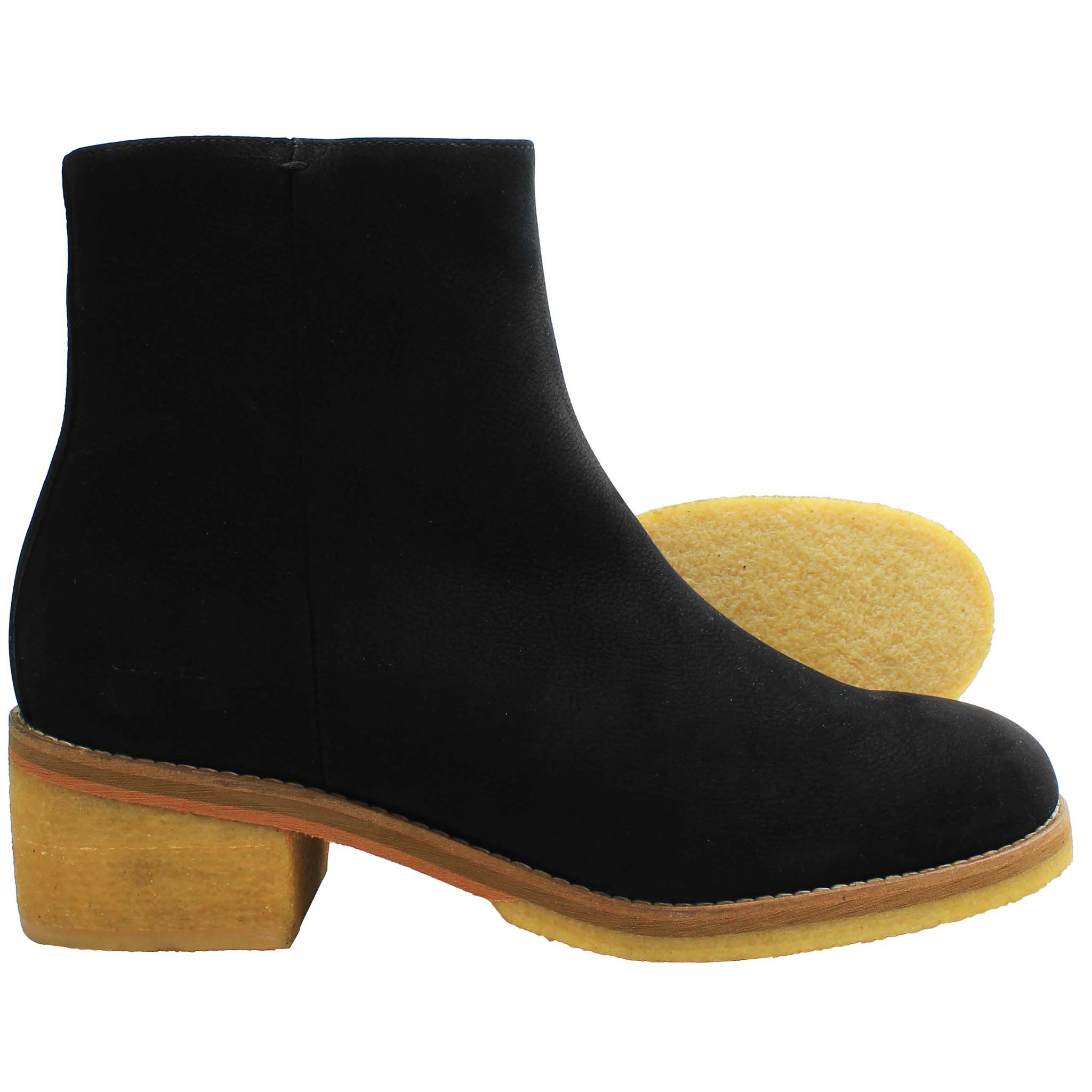 Clarks Amara Crepe Womens Black Ankle Boots