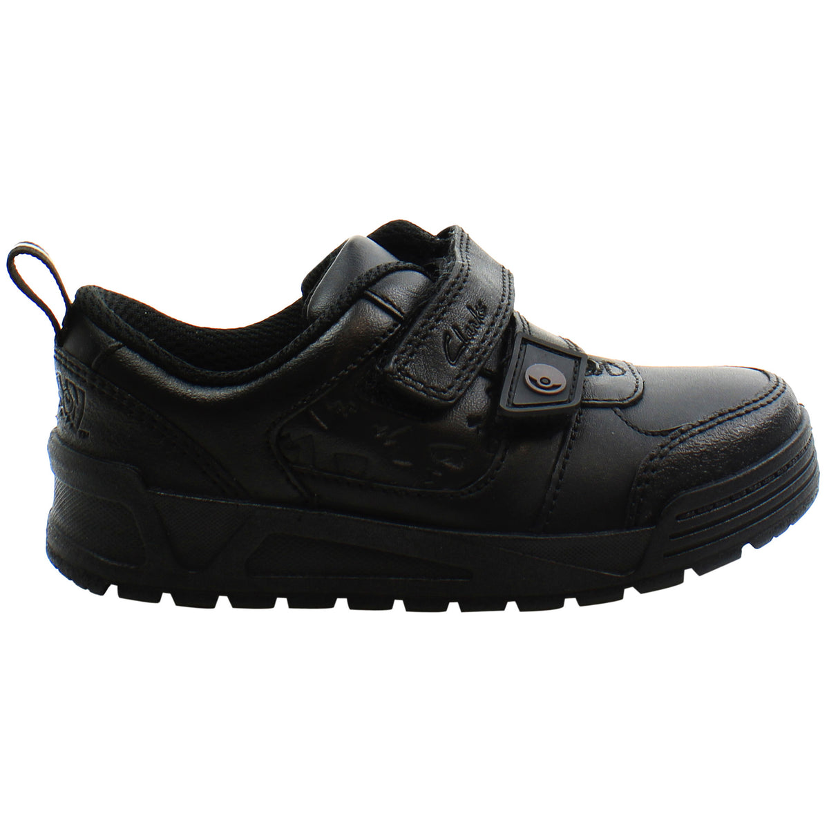 Clarks Palmer Mist Kids Black Shoes