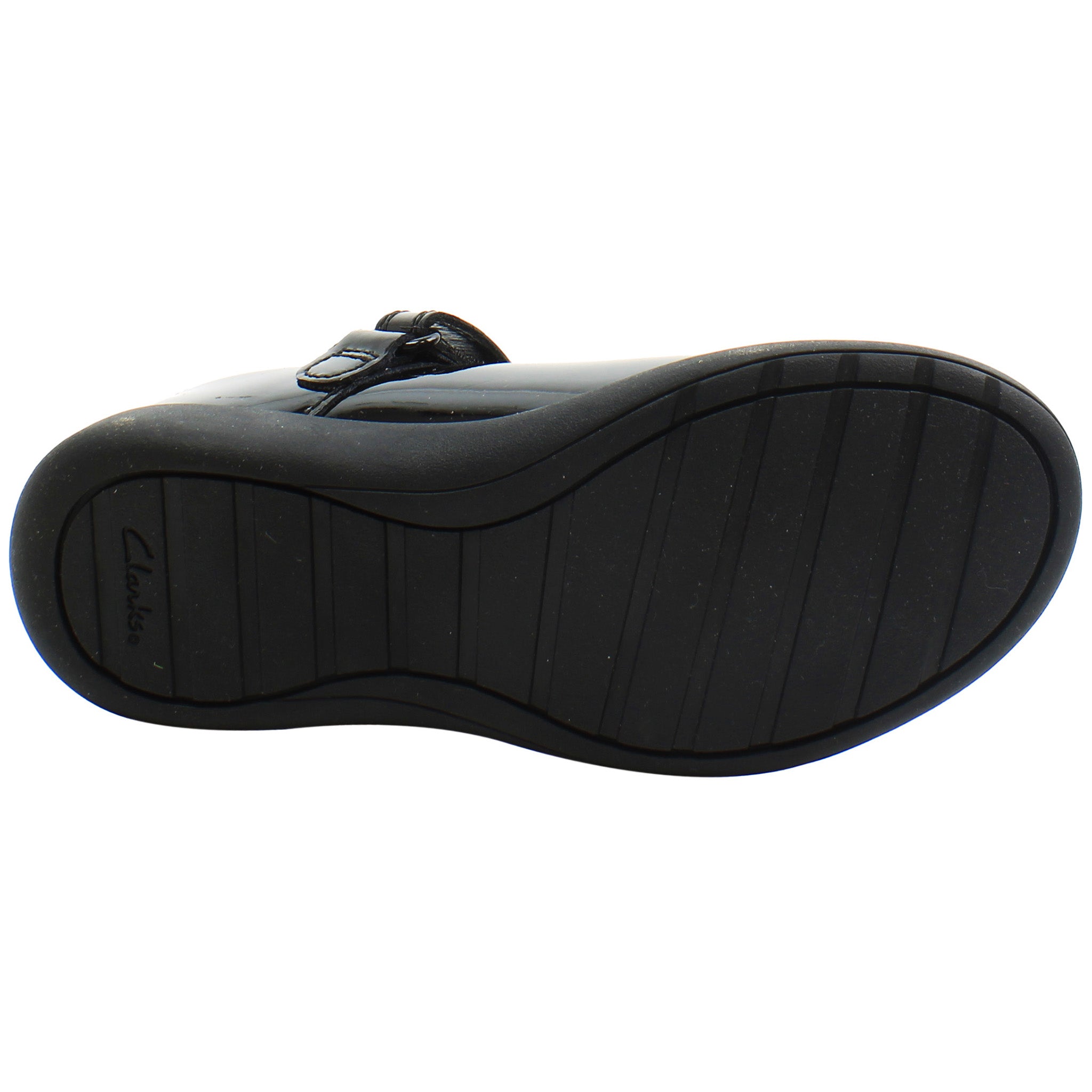 Clarks Etch Mist Kids Black Shoes