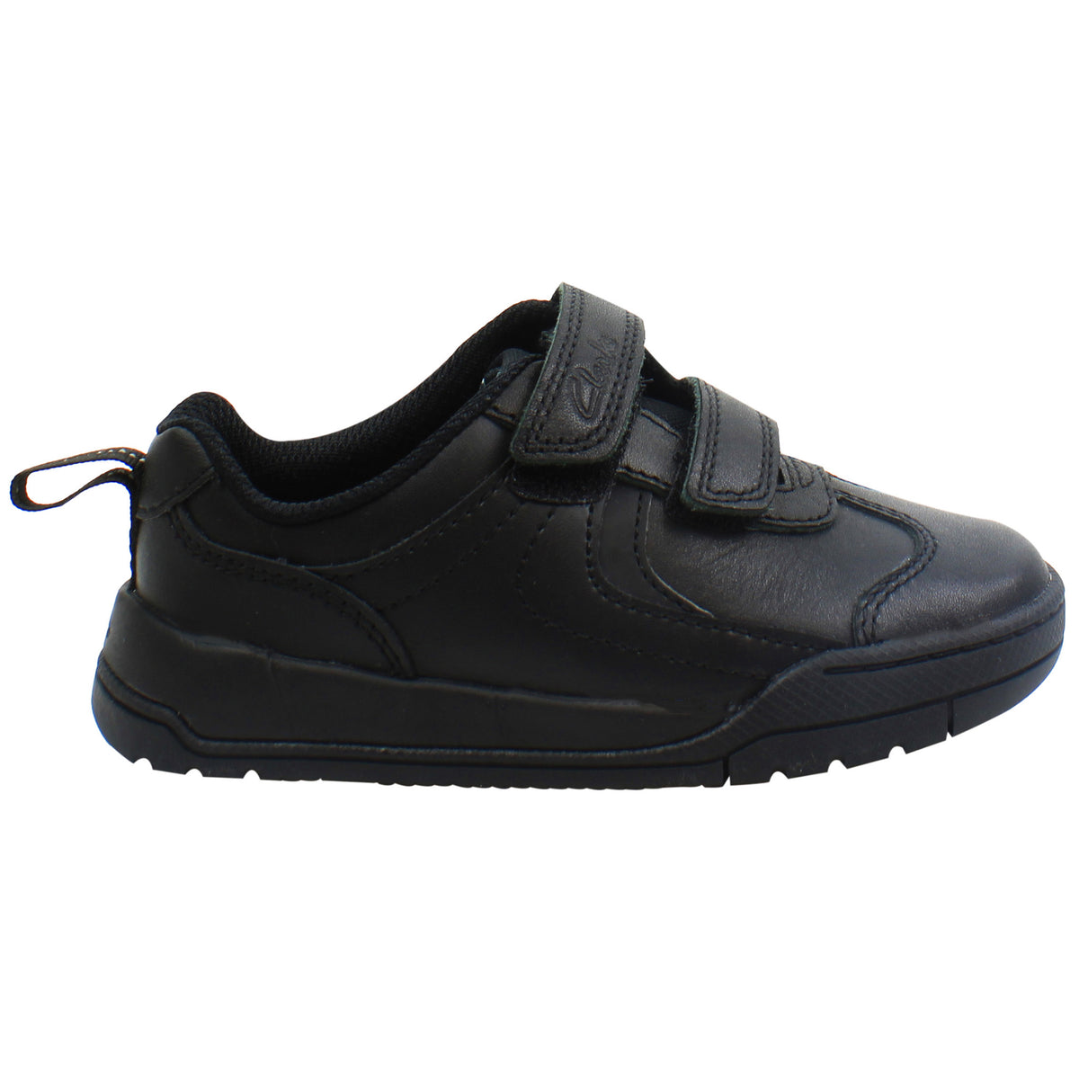 Clarks Kick Pace Kids Black Shoes